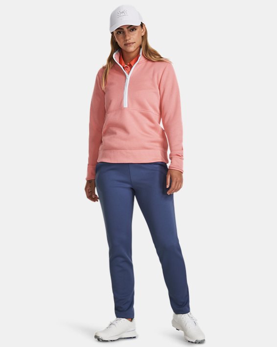Damen UA Storm Fleece-Sweater mit ½ Zip, Pink, pdpMainDesktop image number 2